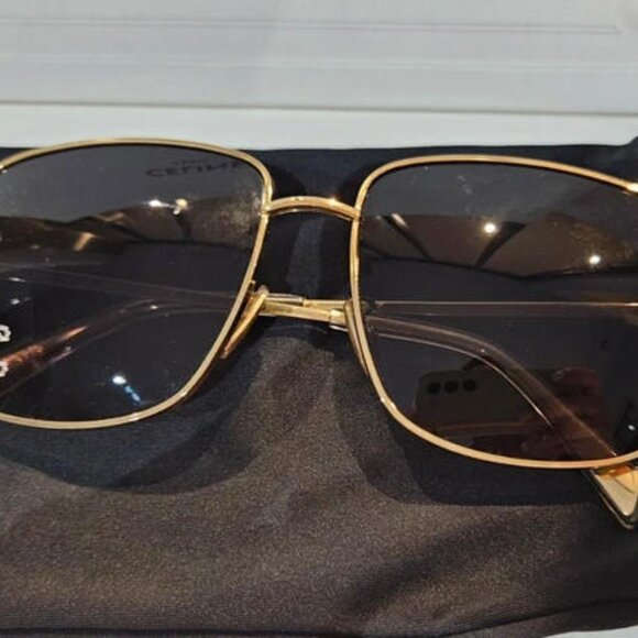 Authentic Céline Gold Sunglasses - Current Model - With Suede Case - Picture 7 of 7